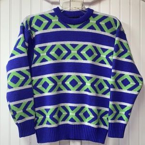 90s Mountain Woolens Bright Sweater M Vintage Ski Patagonia Colorado